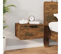 Mokuyard Wall-mounted Bedside Cabinet Smoked Oak 34x30x20 cm Bedroom Bedside Cabinet,Nightstand Side Table for Living Room and Sitting Room