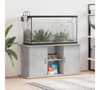 Mokuyary Aquarium Stand Concrete Grey 121 x 41 x 58 cm Wood Base Cabinet with Lots of Storage Space