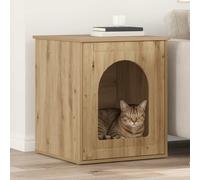 Mokuyary Artisan Oak Cat House 53 x 52 x 62 cm Protective Box for Cats, Pets