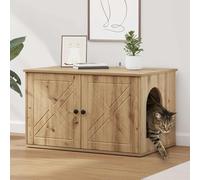 Mokuyary Artisan Oak Cat House 85 x 55 x 50 cm Protective Box for Cats, Pets -A