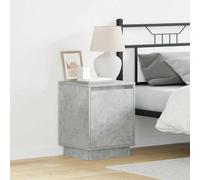 Mokuyary Bedside Table Concrete Grey 39 x 34.5 x 50 cm Wood Material Side Table Bedside Table Bedroom Modern for Living Room Bedroom Study Guest Room A1