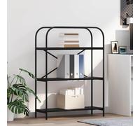 Mokuyary Black Oak Shelving Unit 80 x 30 x 109 cm Engineered Wood Storage Shelving Storage Rack for Kitchen, Living Room, Garage, Workshop -A