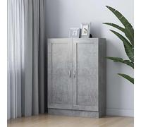 Mokuyary Book Cabinet Concrete Grey 82.5x30.5x115 cm Engineered Wood Bookcase, Storage Shelf, Shelving Unit, for Living Room, Home Office, Dinning Room