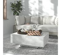 Mokuyary Coffee Table, Concrete, Grey, 85 x 55 x 31 cm, Wood
