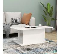Mokuyary Coffee table End Table Couch Accent Table Living Room Storage Console Unit High Gloss White 102x55.5x40 cm Engineered Wood