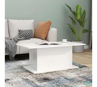 Mokuyary Coffee table End Table Couch Accent Table Living Room Storage Console Unit White 102x55.5x40 cm Engineered Wood