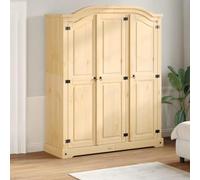 Mokuyary Corona Wardrobe, 151.5 x 52 x 186 cm, Solid Pine Wardrobe, Wardrobe Storage Cabinet for Bedroom, Hallway, A1