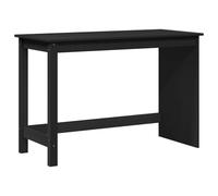 Mokuyary Desk Black 112 x 50 x 75 cm Solid Pine Table Computer Desk Office Table Corner Desk Work Table PC Table for Office, Study, Bedroom, Living Room