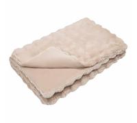 Mokuyary Faux Rabbit Fur Blanket Olite Beige 130 x 150 cm Polyester Fluffy Soft Warm Versatile Blanket for Sofa/Couch/Bed Throw/Single