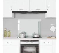 Mokuyary Kitchen Back Wall Transparent 80 x 60 cm Tempered Glass Anti-Splash Hob Panel for Kitchen, Stove & Tiles Heat Resistant Glass Plate Easy to Clean