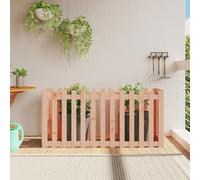 Mokuyary Raised Bed Slatted Fence Design 150 x 50 x 70 cm Solid Wood Douglas Fir Plant Bed Raised Bed Planter for Vegetables Herbs Flowers Garden Bed Plant Trough for Garden Patio Balcony