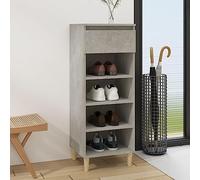Mokuyary Shoe Cabinet Concrete Grey 40 x 36 x 105 cm Wood Material Shoe Rack Shoe Rack Shoe Rack Shoe Chest of Drawers for Entrance, Hallway, Living Room A1