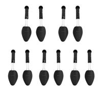Mokuyary Shoe Traces for Men and Women, Perfect for Travel, Adjustable in Length and Width, 5 Pairs Plastic White EU 35-38, Black/White, 38-44