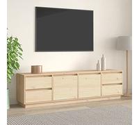 Mokuyary TV Cabinet 176 x 37 x 47.5 cm Solid Pine TV Cabinet with Doors and Drawers, TV Lowboard Fehrnser Table TV Shelf TV Board TV Stand for Living Room, Bedroom, Office A