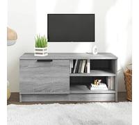 Mokuyary TV Cabinet TV Stand Unit TV Entertainment Units for living Room Media Stand Furntiure Grey Sonoma 80x35x36.5 cm Engineered Wood TV Console Unit