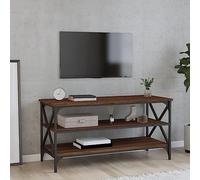 Mokuyary TV Stand Unit Cabinet Entertainment Media Center Console Unit Living Room Furniture Brown Oak 100x40x50 cm Engineered Wood