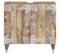 Mokuyary Vanity Unit 62 x 33 x 58 cm Solid Wood Mango Bathroom Cabinet Bathroom Cabinet Bathroom Cabinet for Bathroom, Kitchen, Bathroom Furniture