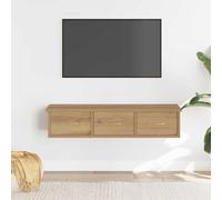 Mokuyary Wall Cabinet Artisian Oak 88x26x18.5 cm Engineered Wood Modern Wall Mounted Shelf for Bedroom, Hallway & Living Room