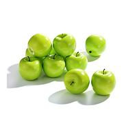 Mokyler Artificial Fruits, 10 Pcs Fake Fruit Apples, Artificial Green Apple Model Faux Green Apple, Fake Decorative Fruits for Home Party Photography Prop Wedding Decoration