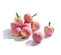 Mokyler Artificial Peach, 10 Pcs Fake Fruit, Realistic Peach, Small, Pink, Lightweight, Decorative Fruit for Home Party Photography Prop Wedding Decoration