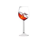 Mokylor 300Ml Crystal Red Wine Glasses, Cool Shark Cocktail Glass Whiskey Drinking Glasses, Unique Shark Wine Goblet Clear Glass Cups for Wedding Festival Bar Party Barware(Assorted Color)