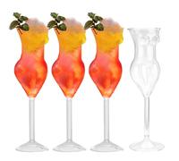 Mokylor 4 Pcs Novelty Wine Glasses, 7 Oz Naked Women Cocktail Glasses,Transparent Female Body Whiskey Glass,Beauty Body Shaped Champagne Goblet,Drinking Glasses,Juice Cup,Bar Party Decoration(#1)