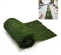 Mokylor Artificial Dried Moss Table Runner, Green Moss Roll for Wedding Decor Preserved Moss Mat Table Cloth Moss Carpet for Wedding Party Woodlands Garden Fairy Decor (1)