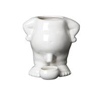 Mokylor Ceramic Peeing Planter, Funny Peeing Plant Pot Piss Pot Planter with Drainage Hole Small Succulent Pot Cute Flower Vase Pot Fleshy Cactus Plant Pot for Home Office (A)