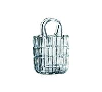 Mokylor Glass Purse Vase for Flowers, 11in Handbag Shape Unique Flower Vase Decorative, Fish Bowl Handbag Cute Vase Bubble Wide Mouth Vase for Centerpieces Home Wedding Decor(Clear)