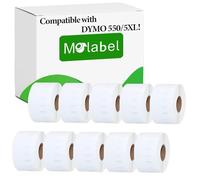 Molabel Large Address Label - 10 Rolls for Dymo S0722400 99012-chip - 36mm x 89mm Compatible with Dymo LabelWriter 550 Printers - 260 Labels per Roll
