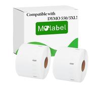 Molabel Multi-Purpose Labels 2 Rolls for Dymo S0722540 11354-chip 57mm x 32mm Compatible with Dymo LabelWriter 550 Printers 1000 Labels per Roll
