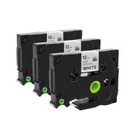 Molabel TZe-231 Tape Compatible with Brother P-Touch Black/White Pack of 3 | Compatible with Brother P-touch PT-H100R PT-H105 PT-H100LB PT-D210VP PT320 PT340 ST1150DX PT1300 PT1700 for home and office