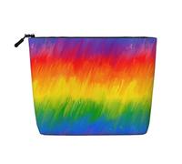 MOLAIGIN Cosmetic Bag For Women, Travel Makeup Bag, Toiletry Zipper Bag, Large Capacity Aesthetic Cases, Rainbow Pride Gay Lbgt, One Size
