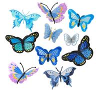 Molain 10 Pcs Butterfly Patches for Ironing On, Embroidery Patches Embroidery Sew Butterfly Applique Repair Patch for Jeans, Jackets, Clothing, Bags, Hats, DIY Decor