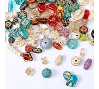 Molain 100G Vintage Acrylic Beads for Jewelry Making, About 130pcs Mixed Style Plastic Unique Beads 8-30mm Size Baroque Style Craft Bead