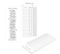 Molain 12pcs Reading List Bookmark Set, Reading Bookmarks Library Card Book Trackers Page Markers for Book Lovers