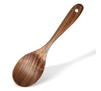 Molain 1Pcs Long Handled Wooden Spoons, 10inch Heavy Duty Large Wooden Spoon Cooking Wooden Spoons Wooden Mixing Spoon for Eating Mixing Stirring, Boiling