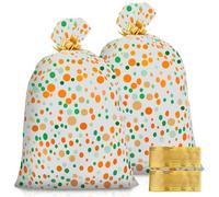 Molain 2 Pcs Large Gift Bag, 44" x 36" Oversized Plastic Gift Bags with Pull Flowers, Extra Large Present Bags Jumbo Birthday Gift Bag Party Favor Bags for Wedding Birthday Baby Shower Party Favors