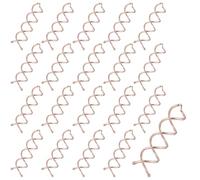 Molain 20 Pcs Spiral Hair Pins, Spiral Twist HairPins Spin Pin for Hair, Alloy Spirals Bobby Pin, Bun Maker Bun Twist Spirals HairPin with Non-scratch Rounded Tips for Women (Pink)