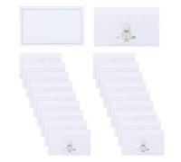 Molain 20 Pieces Pin Style Name Badge Holders Name Tags with Pins Clear Plastic Name Tag Holder Horizontal Name Badge Holders with 20 Pcs Inserts for Meeting Seminar Show Event and Conference