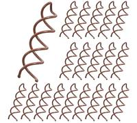 Molain 20PC Spiral Hair Pins, Twist Hair Pins Corkscrew Hair Pins Spin Pins Non-Scratch Round Clip Twist Screw Hair Pin for Women Hair Style DIY (Brown)