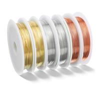 Molain 28 Gauge Copper Wire for Jewelry Making, 0.3mm Soft Beading Wire 15 Meters Per Roll for Bracelets Rings Earrings Wire Wrapping Crafts