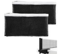 Molain 2Pcs PingPong Net, Table Tennis Net Replacement for Indoor Outdoor School Gym Black (70.8" x 5.9")