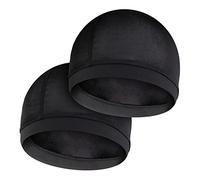 Molain 2Pcs Wave Cap For Men Silky Stocking Caps for 360 540 720 Waves Satin Silk Durag Good Compression Wave Caps Shower Cap Bath Accessories Men's Skullies Beanies