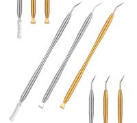 Molain 3 PCS 2 in 1 Lash Lift Tool Kit, Stainless Steel Eyelash Separator Comb Professional Lash Perm Lifting Rods Eye lash Separator Tool for Tinting Curling Extension