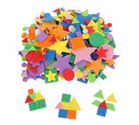 Molain 313 Pcs Foam Geometric Shape Stickers, Assorted Colors Self Adhesive Circle Square Triangle Pentagram Stickers for DIY Crafts Scrapbooking Kids School Project Party Decorations