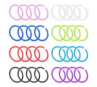 Molain 32Pcs 20G Colorful Nose Ear Rings Hoop, Bioplastic Bendable Hoop Studs Colored Flexible Nose Piercing Retainer Rings Nostril Jewelry Nostril Piercing Retainers Jewelry for Work Sports Women Men