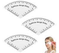 Molain 3Pcs Fast Drawing Eyebrow Design Rulers, Reuse Mapping Tool Portable Brow Shaping Template Set High-Precision Makeup Drawing Guide Ruler for All Face Types Home Salon Use