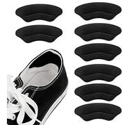 Molain 4 Pairs Heel Grips Shoe Pads Liner Inserts for Loose Shoes Heel Cushions Snugs for Shoe Too Big Men Women Self-Adhesive Shoes Sticker Comfort Insole Foot Care Protector Heel Pain Relief (Black)