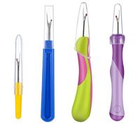 Molain 4 Pcs Seam Ripper Tool Seam Rippers for Sewing Seam Thread Removers Stitch Rippers Handy Unpicker Ergonomic Grip Stitch Remover Tool Stitch Ripper for Sewing Crafting Embroidery